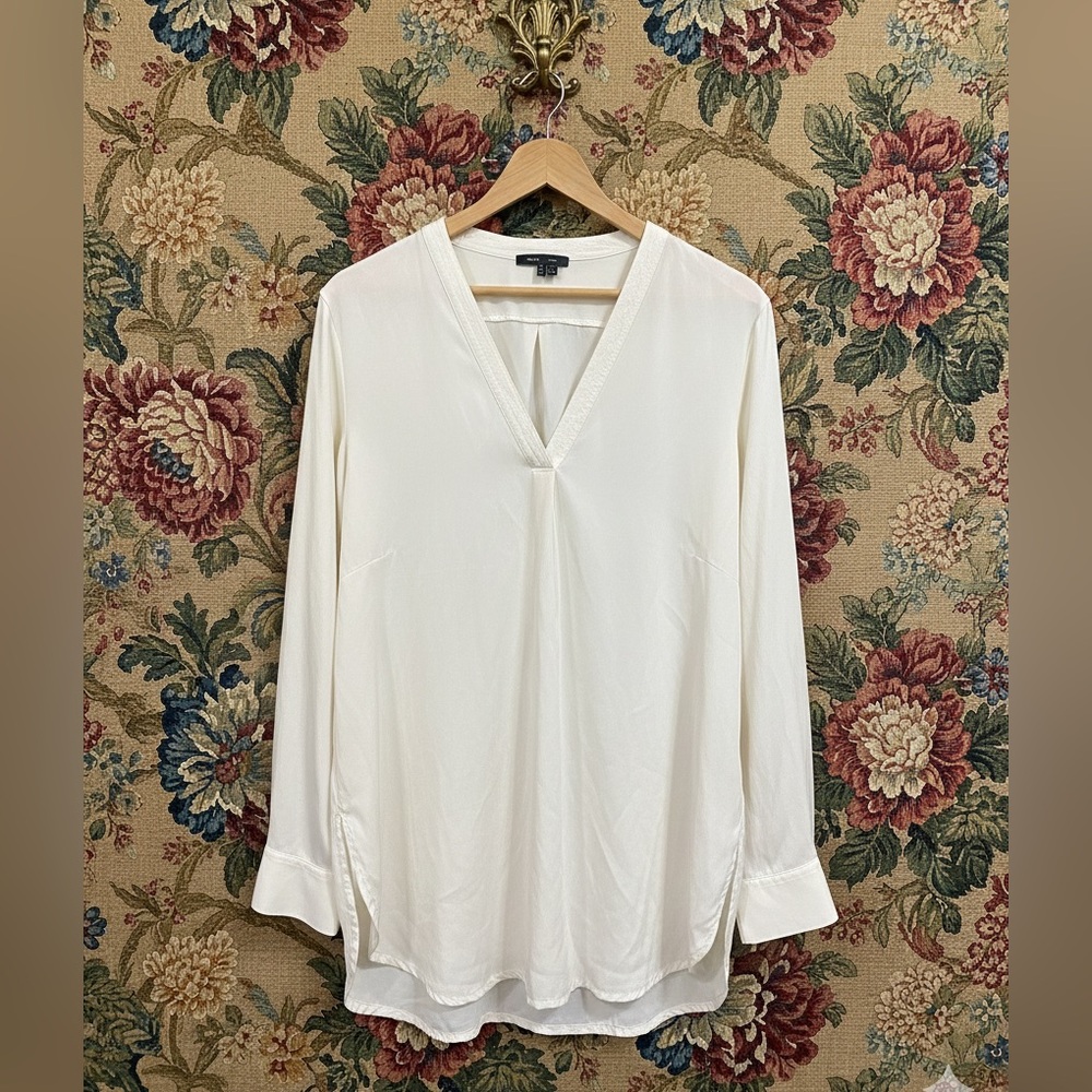 Vince Silk Satin Blouse Large